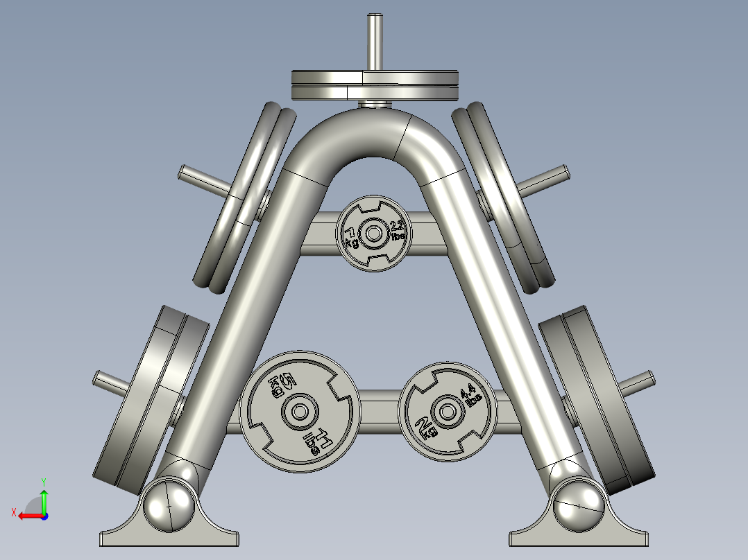 重量板架后视图