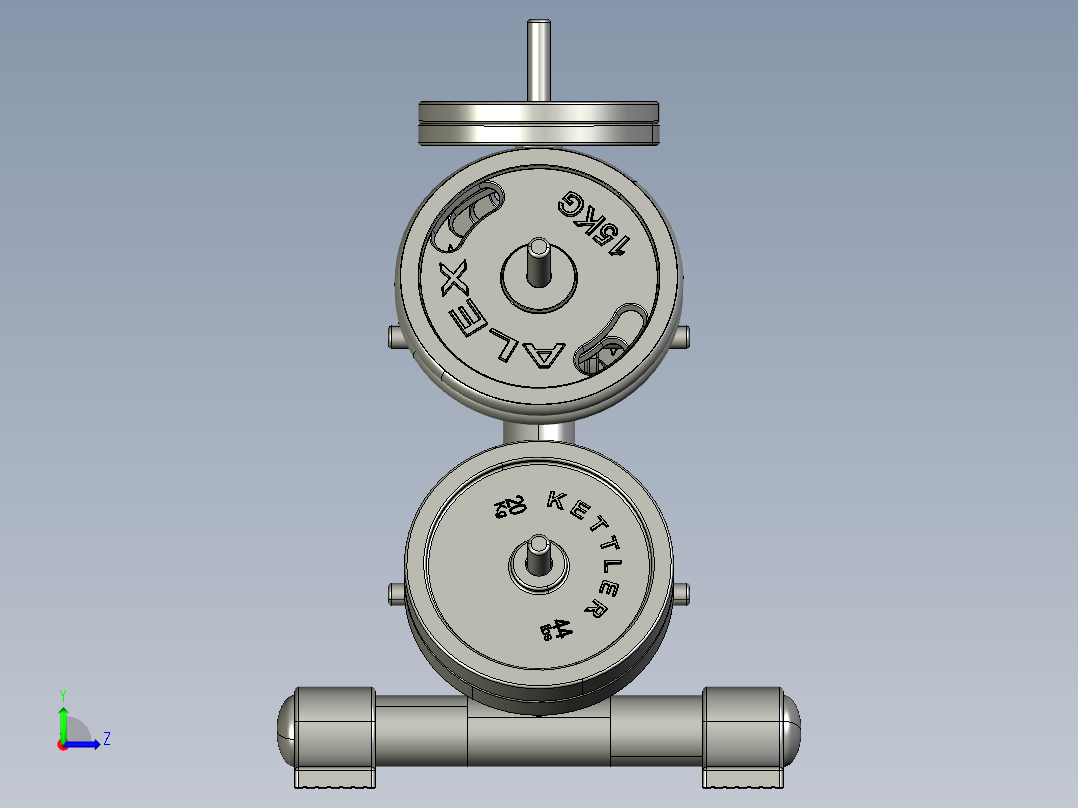 重量板架左视图