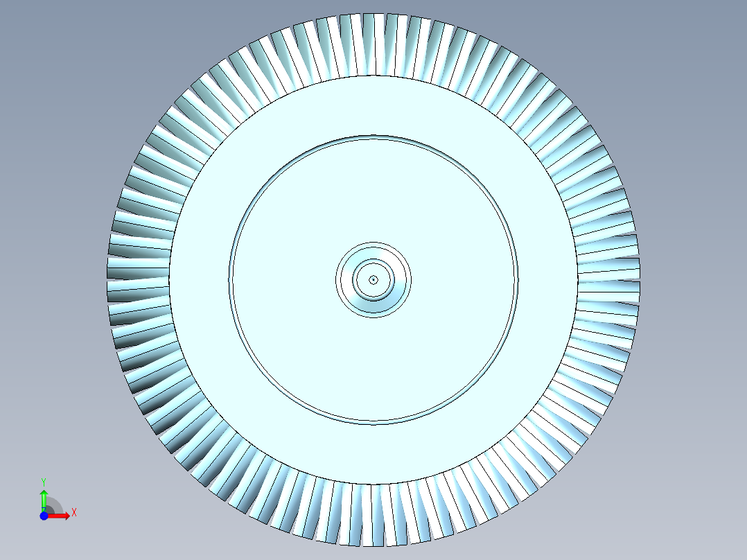 离心泵和燃气轮机旋转叶片---模型格式为 stp前视图