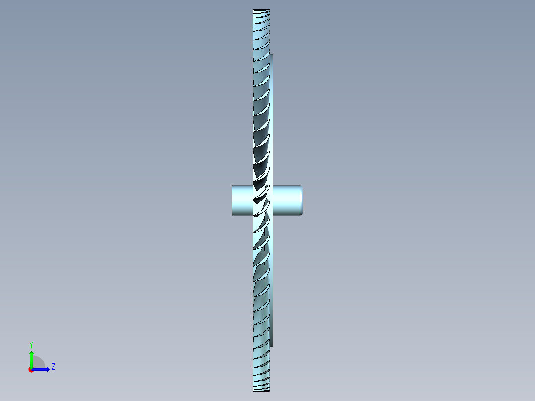 离心泵和燃气轮机旋转叶片---模型格式为 stp左视图