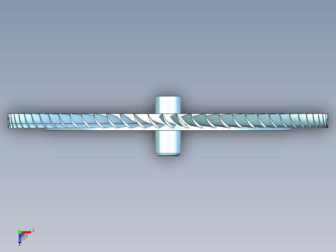 离心泵和燃气轮机旋转叶片---模型格式为 stp俯视图