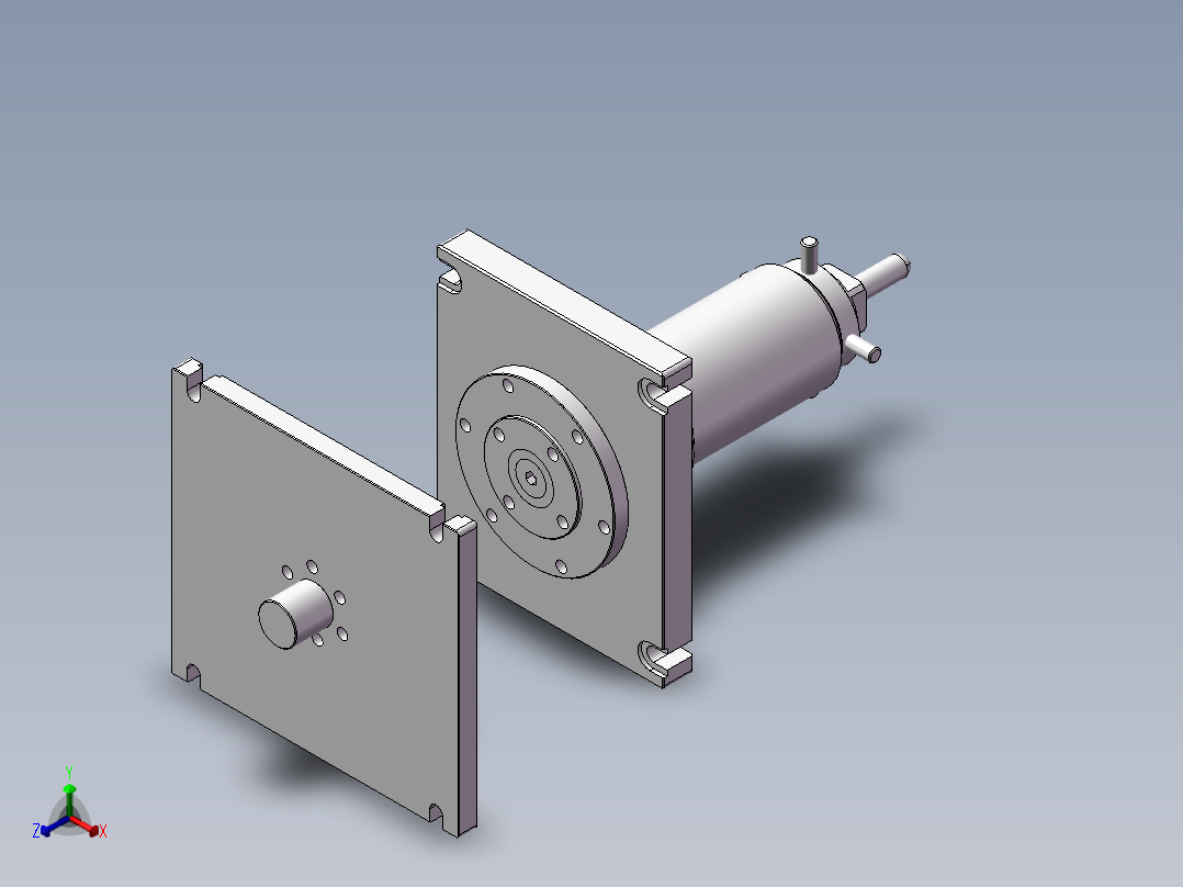 紧固件成型模具正等轴测图