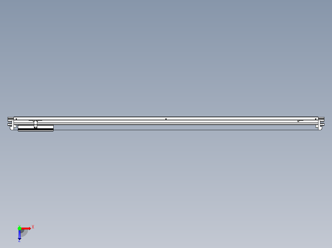 威洛博VL系列直线电机模组-VL14S3-S1550俯视图