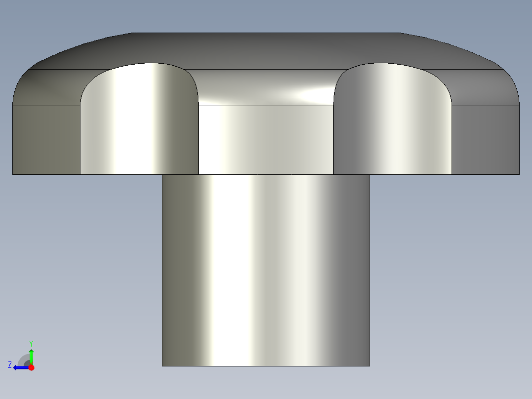 星型把手(不銹鋼)HK-SUS-3D多系列多零件图纸模型右视图