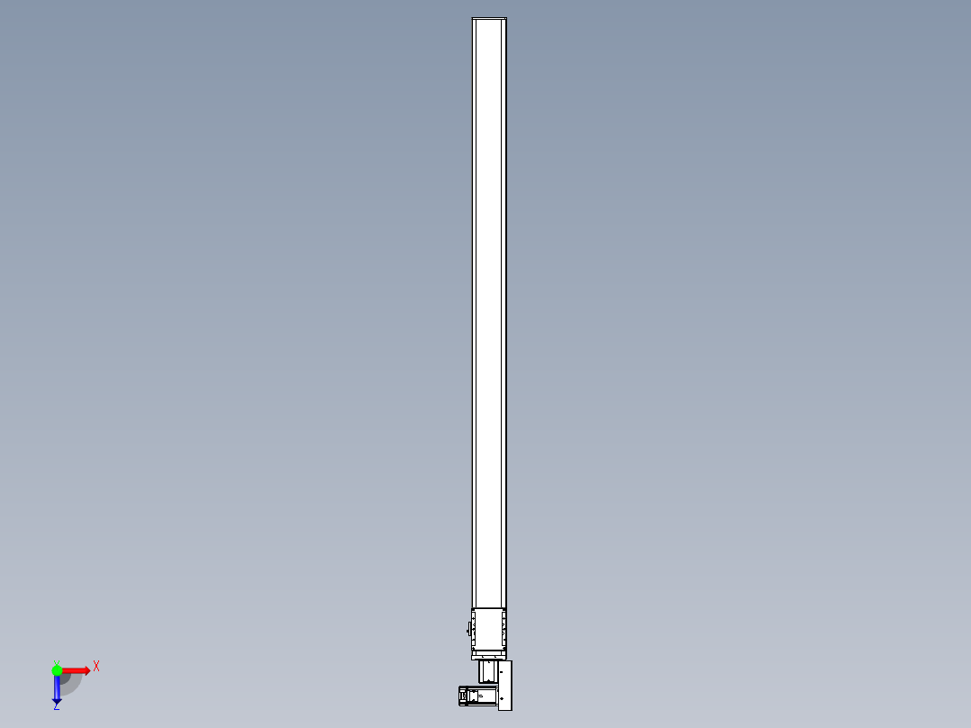 同步带全封闭直线模组TPA-HCB-105D-90-L1700-MR-Y-P20-N3俯视图