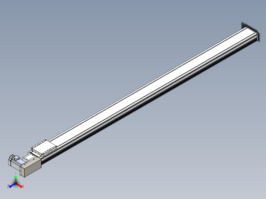 同步带全封闭直线模组TPA-HCB-105D-90-L1700-MR-Y-P20-N3正等轴测图