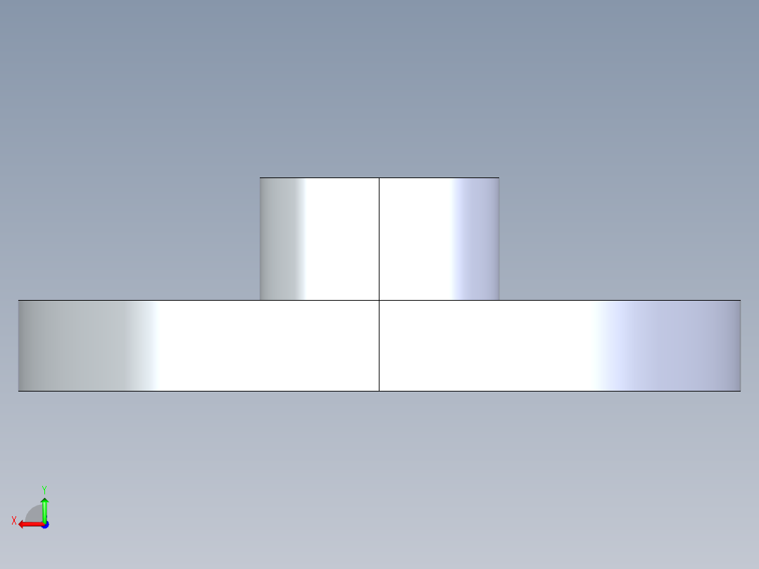 聚氯乙烯配件23-Sch80_Flange One-Piece_SOC_851-005_0.5in后视图