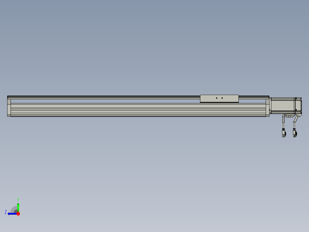 东锦丝杆传动-直线滑台模组DH135-C-L10-S650-BC-P400W-C3右视图
