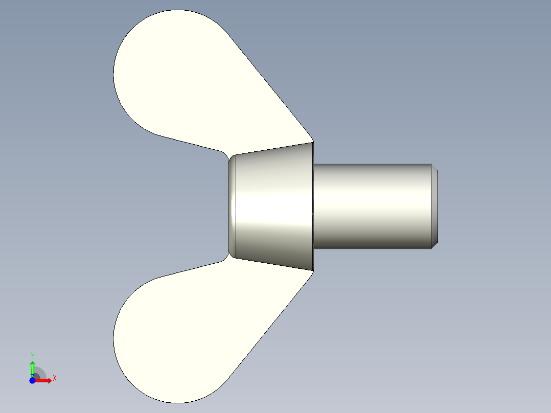 带耳螺钉-DIN_316_Wing_screws_24x3x35-26-37.5_110_9.4_56.5_24.stp前视图