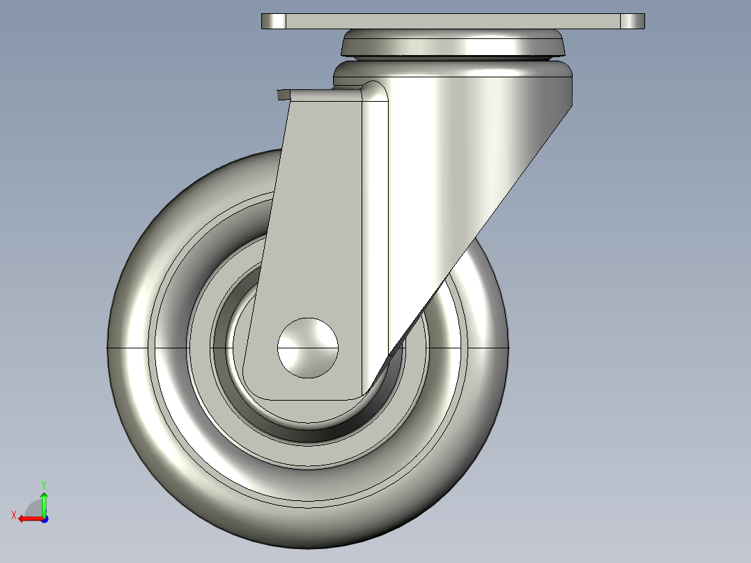 标准脚轮-WH-5014-76 4in SWIVEL PLATE MOUNTING H=133 45x75mm pitch后视图