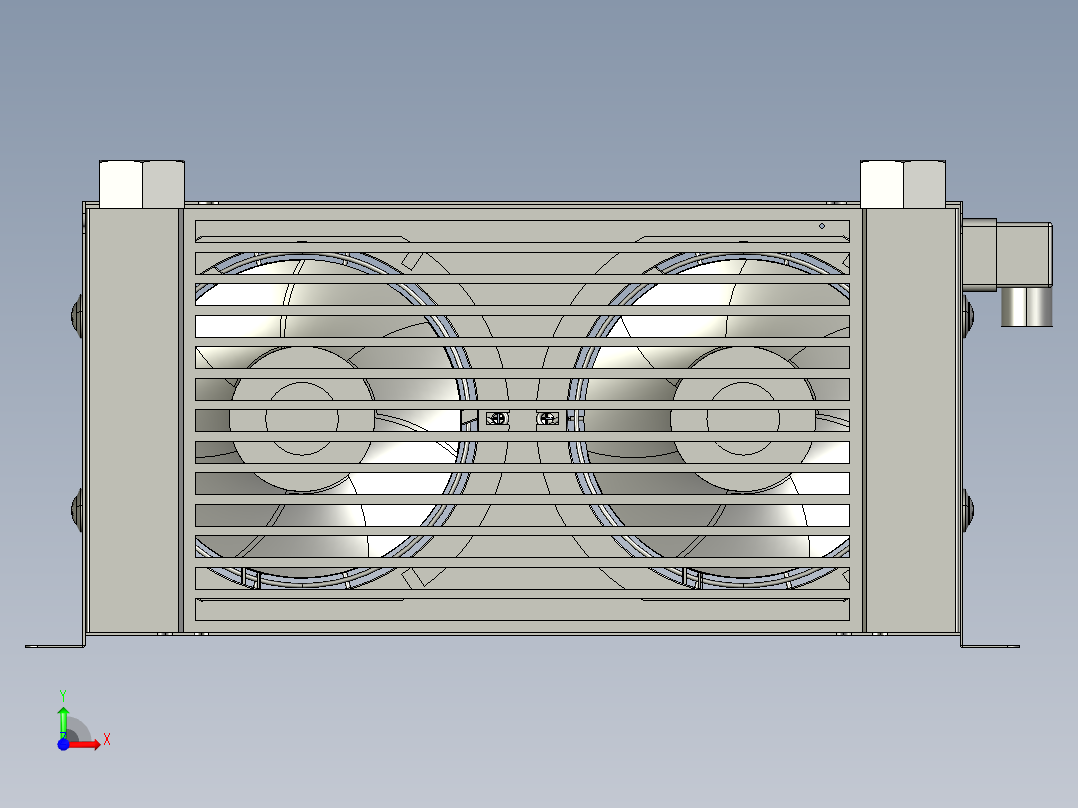 AH0608TL-DC-AC油冷散热器前视图