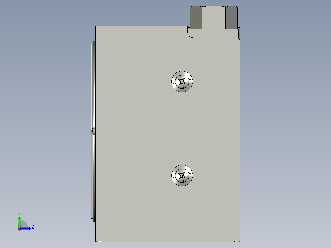 AH0608TL-DC-AC油冷散热器左视图