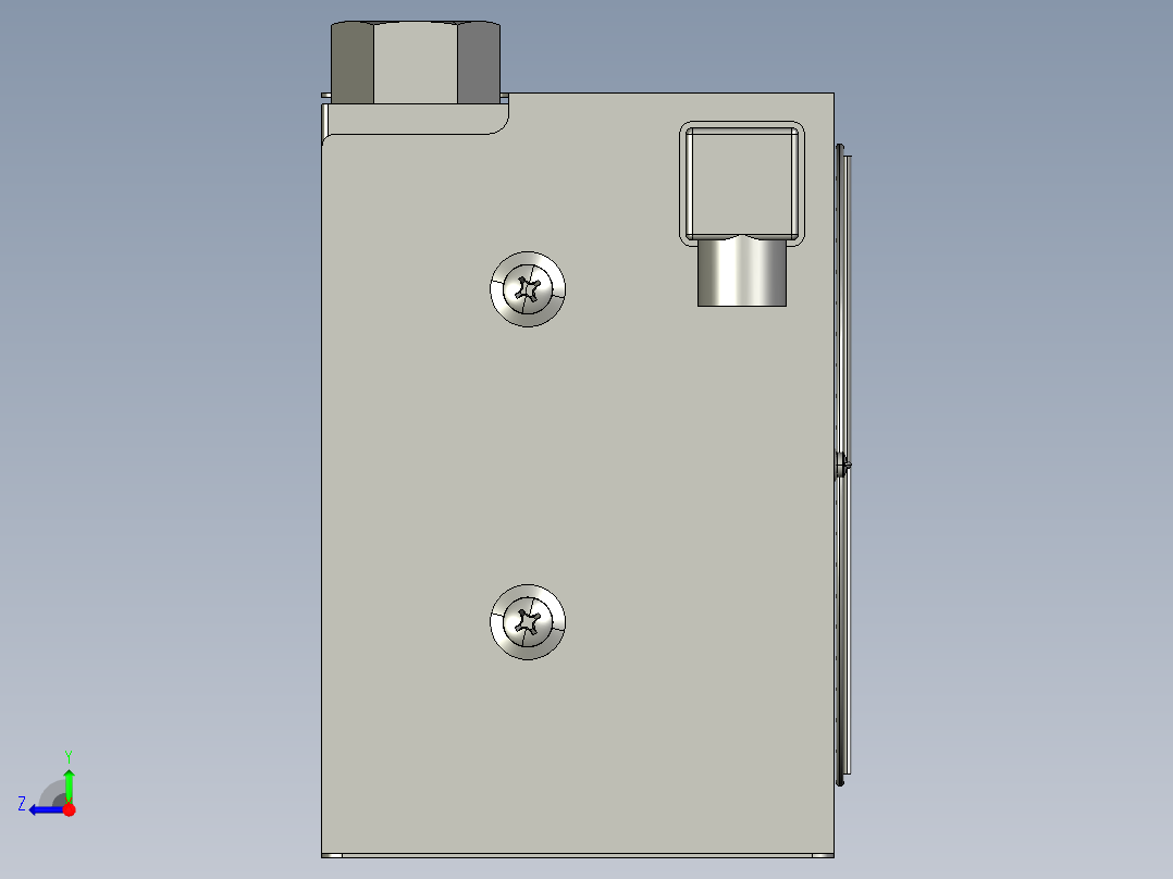 AH0608TL-DC-AC油冷散热器右视图