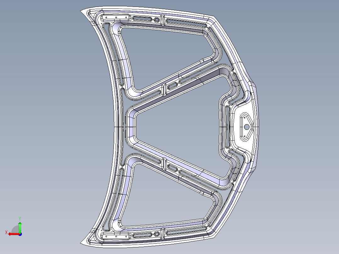 引擎盖加固--catia后视图