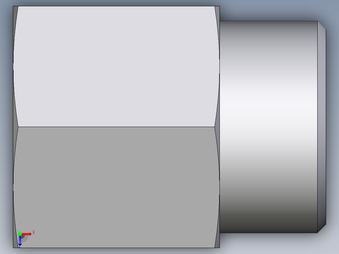 卡套式工业通用硬管接头EO_Swivel_connector_GAI25S1NPT71X俯视图