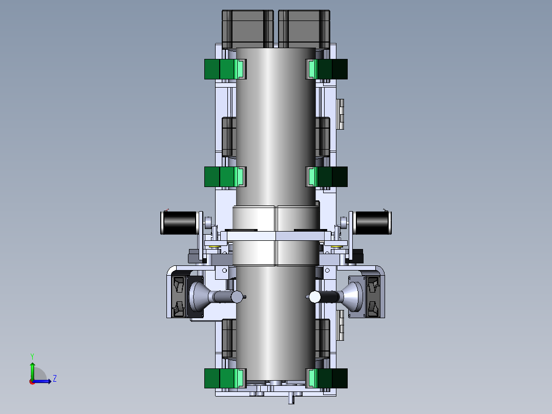爬杆清洁机器人含三维二维说明书及运动防真左视图