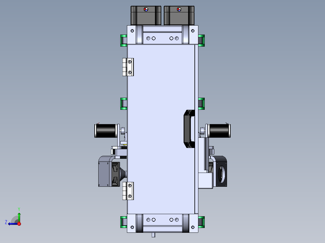 爬杆清洁机器人含三维二维说明书及运动防真右视图