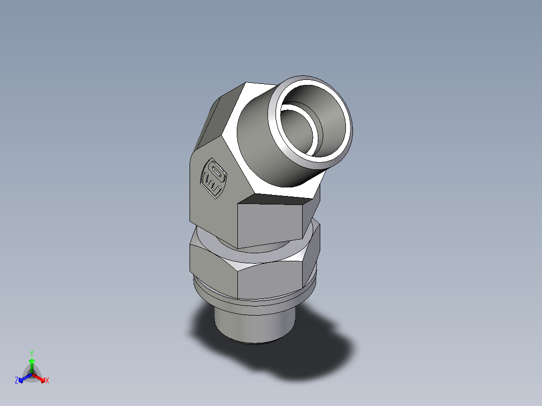 卡套式工业通用硬管接头EO_Adjustable_locknut_45_deg_elbow_VEE10LROMDCF