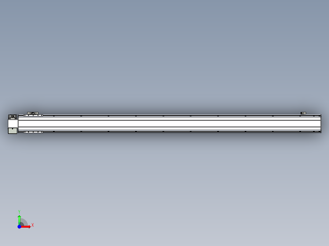 同步带滑台-半封闭B13H-L45-S1950-LD-P40-D3前视图