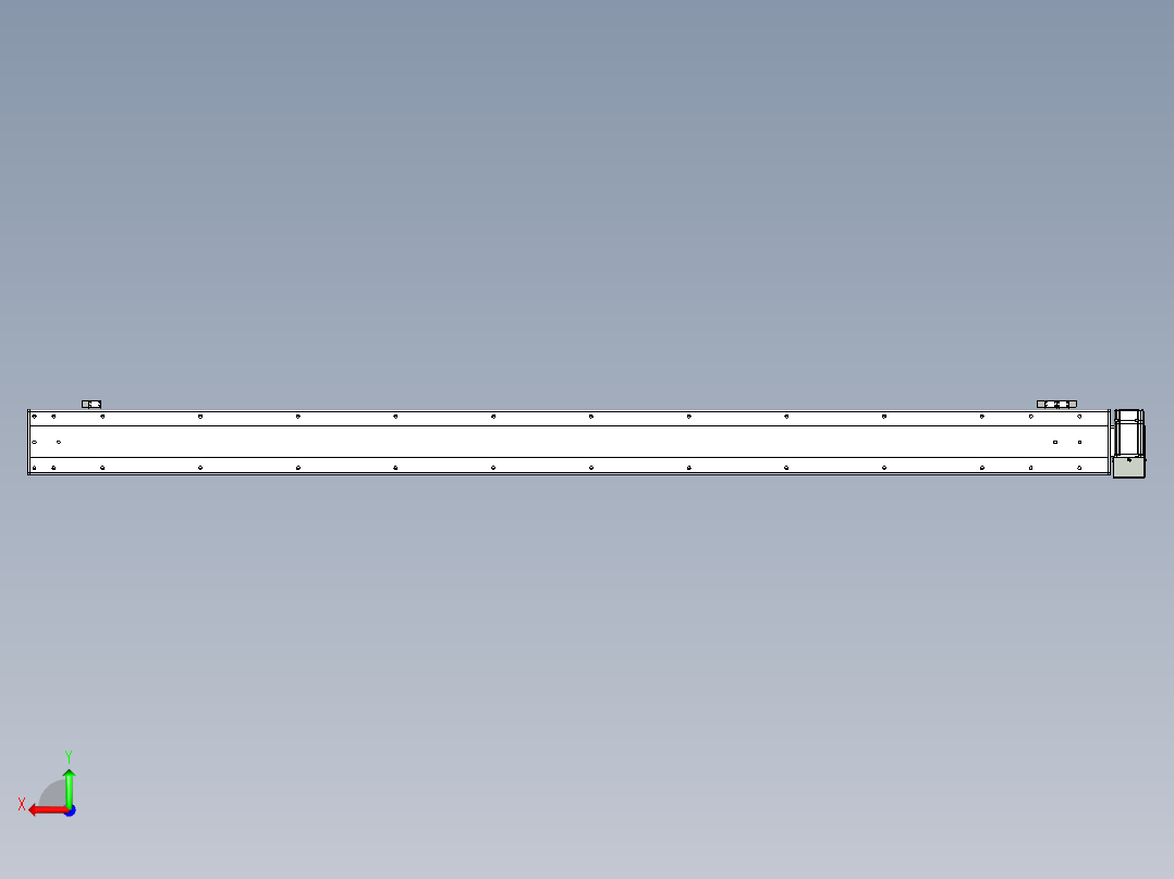 同步带滑台-半封闭B13H-L45-S1950-LD-P40-D3后视图