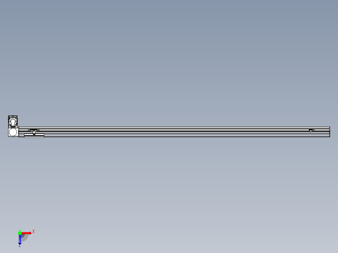 同步带滑台-半封闭B13H-L45-S1950-LD-P40-D3俯视图