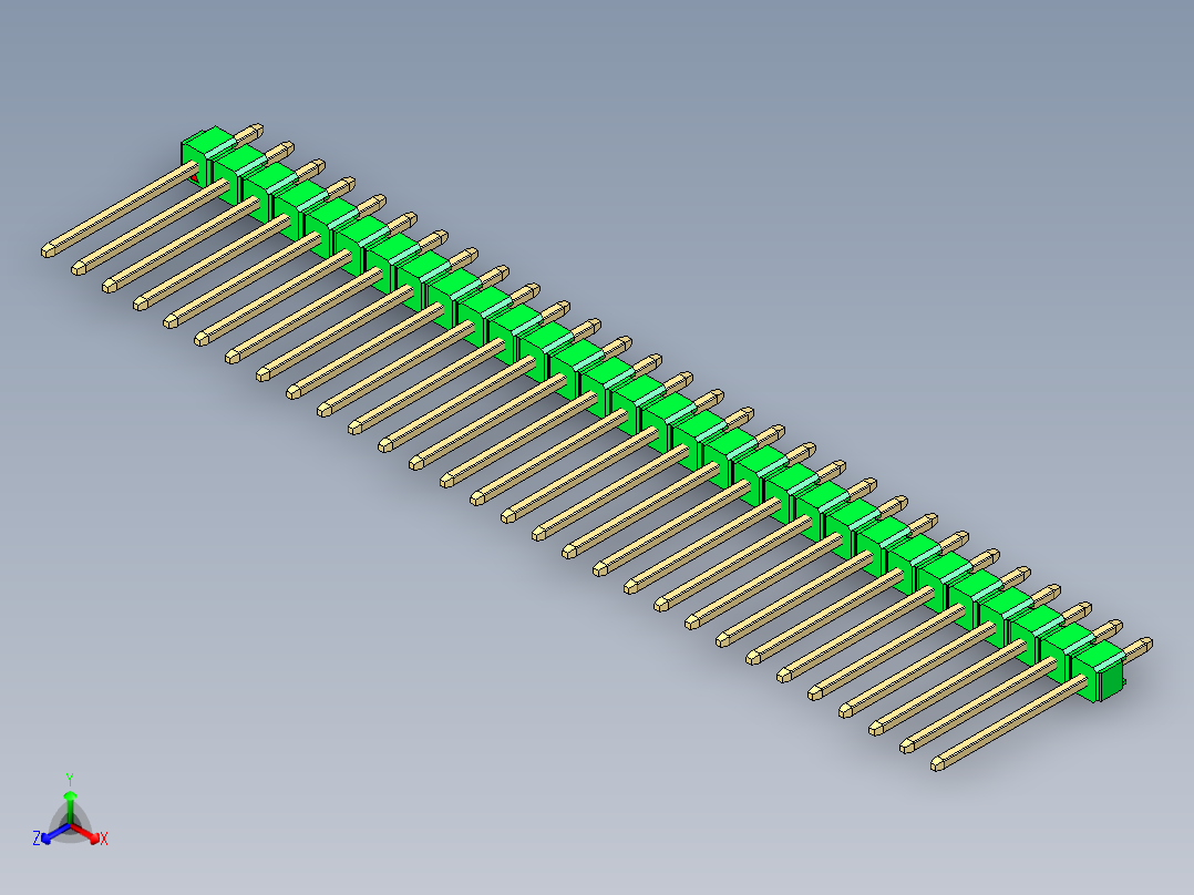 彩色公头100mil（2.54mm）系列-DS1021_green_1x30p_100mil_Type5_rev1.0