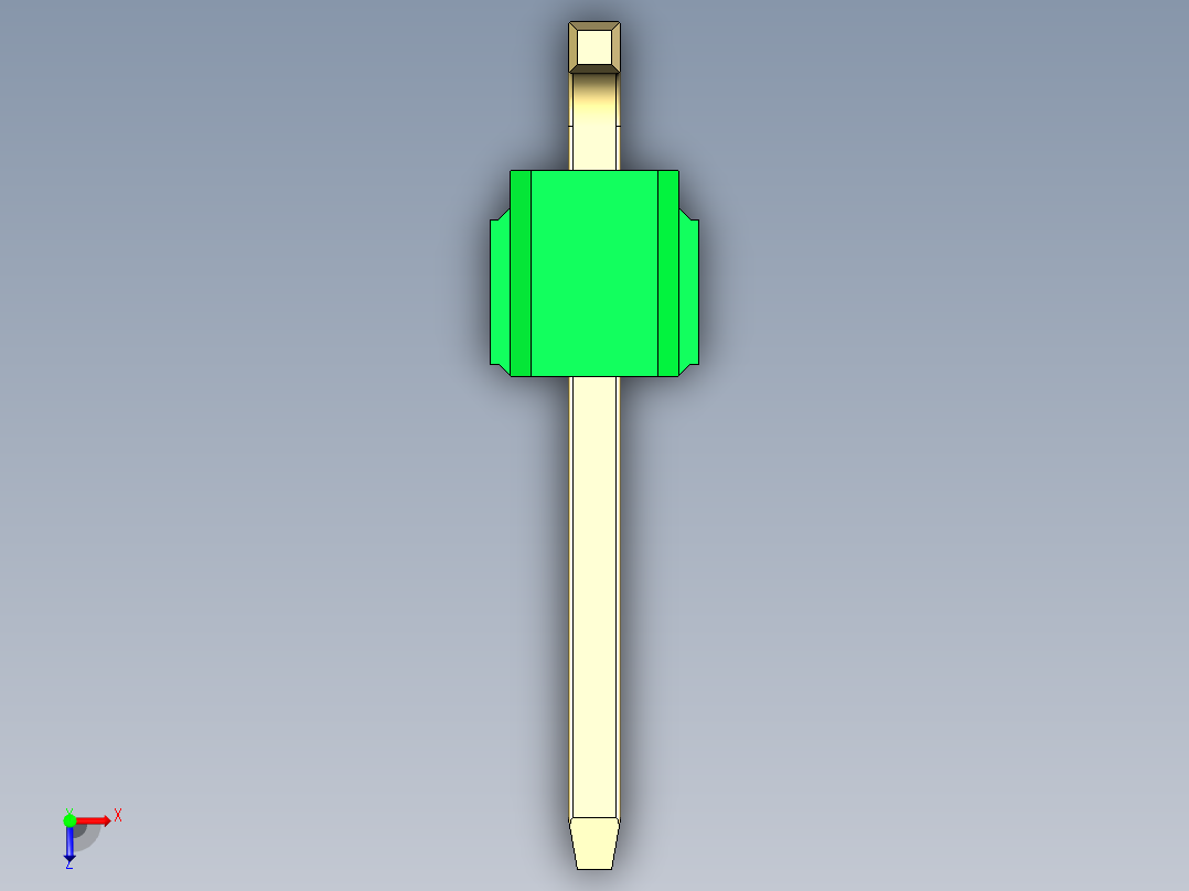 彩色公排针 100mil 2.54mm 系列-DS1022_green_02p_100mil_TypeSMT_rev1.0俯视图