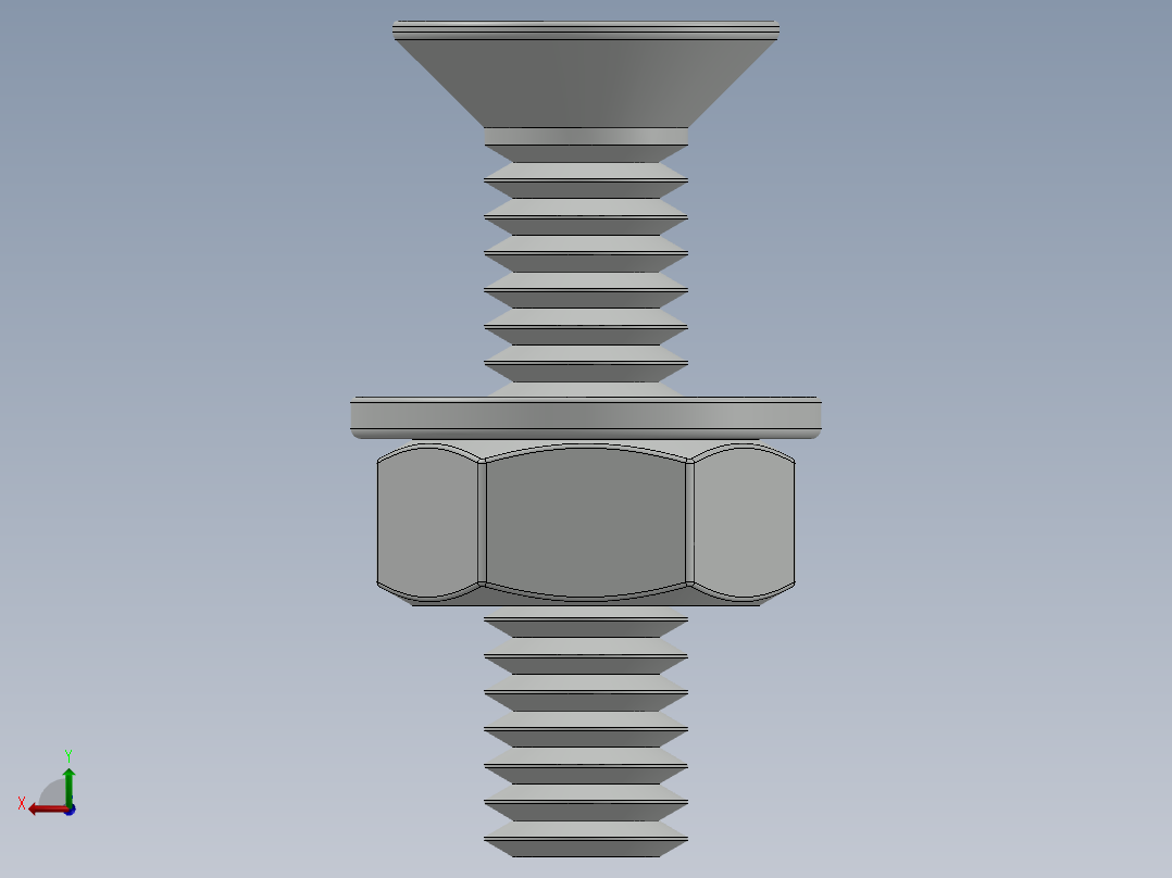 紧固件-M4-0.70 Flathead后视图