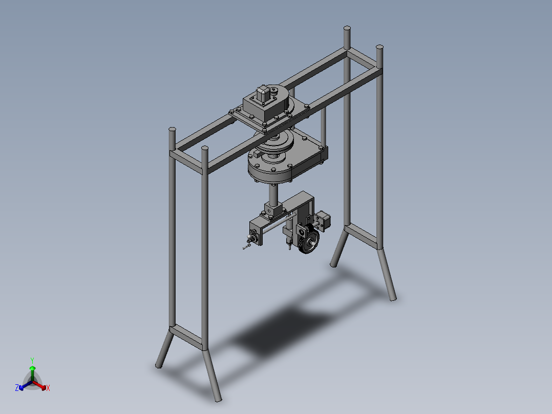 小型切割机船体甲板切割机正等轴测图