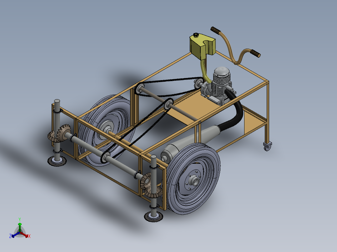 甘蔗收割机agricultural-harvester-IGS SW正等轴测图