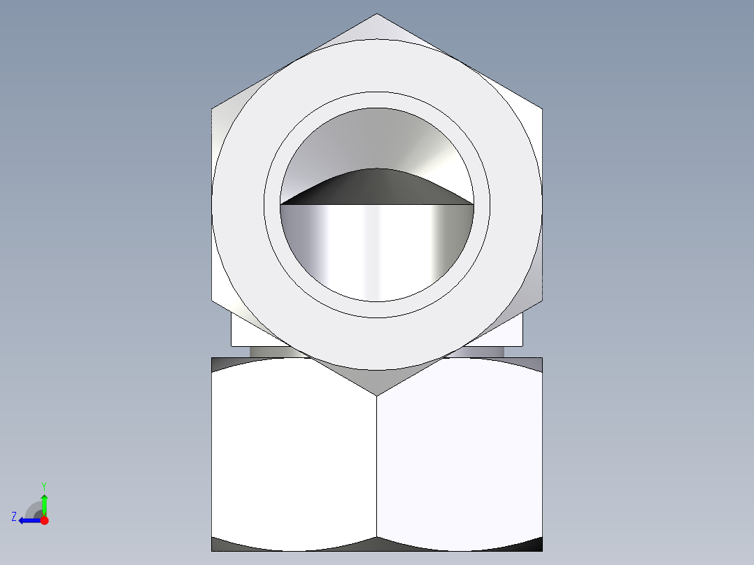 卡套式工业通用硬管接头EO_Swivel_nut_elbow_EW28ZL71右视图