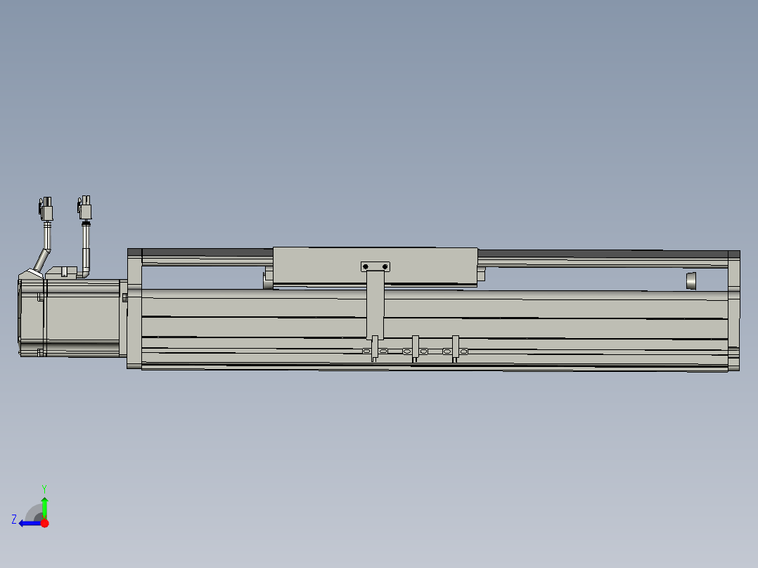 东锦丝杆传动-直线滑台模组DH210-C-L10-S200-BC-P750W-C3右视图