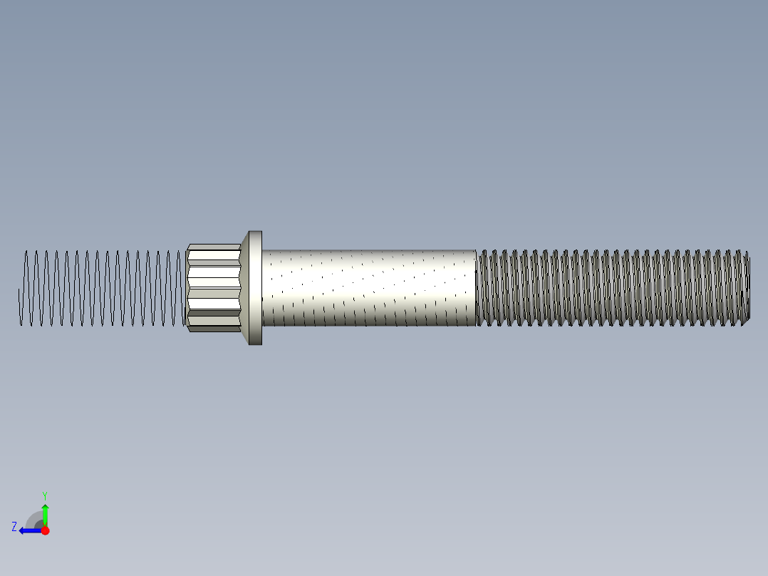 法兰头螺钉-5-16in-24 2long 12-point screws.x_t右视图