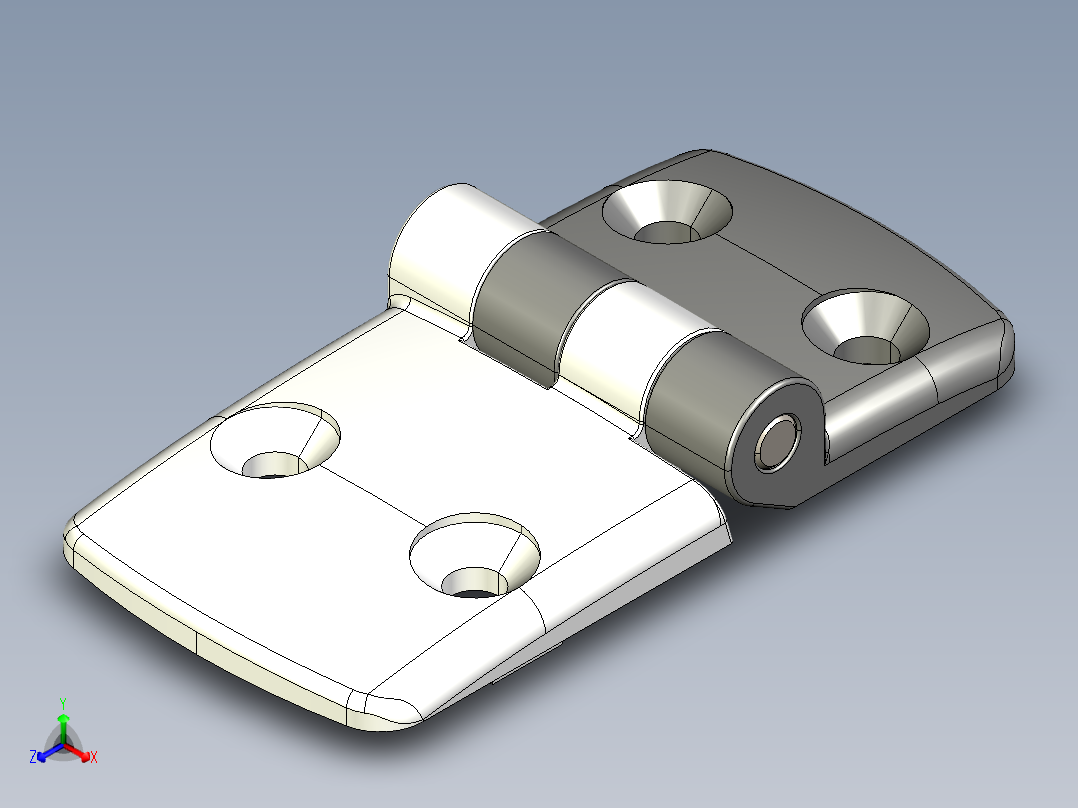 型材-KJN 40-60 COMBI HINGE 095K4060F00正等轴测图