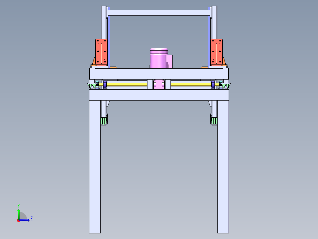 齿轮齿条移动模组sw三维左视图