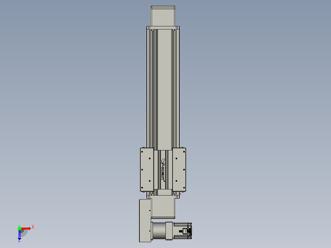 威洛博直线电机模组EB16-L208-S550-BR-ZP75-MS3-5K俯视图