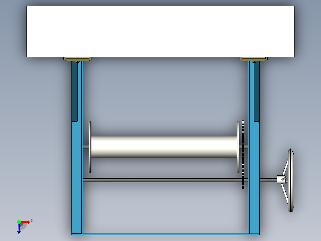 绞车 卷扬机 (2)俯视图