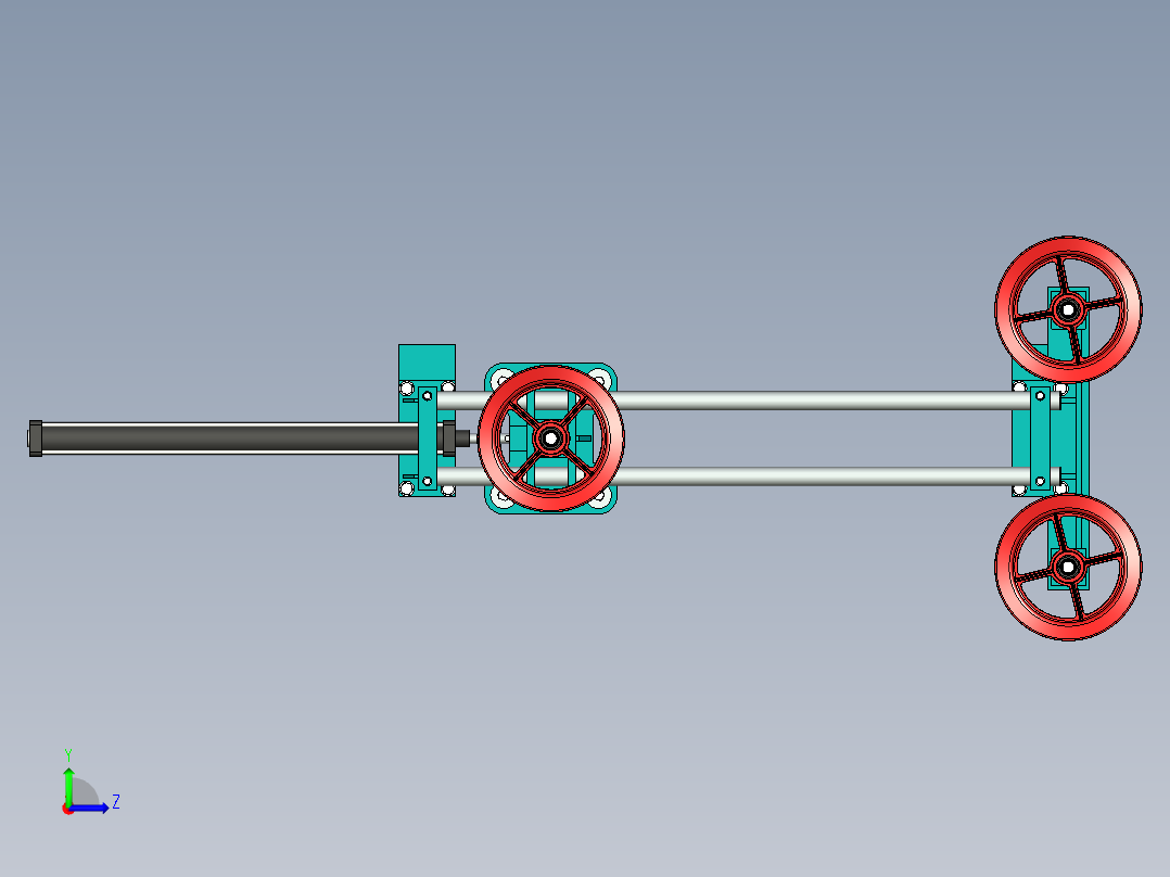 绳索张紧器左视图