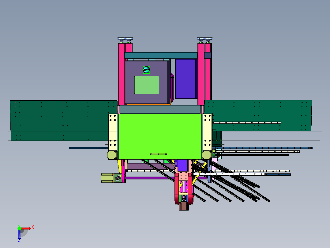 实木家具出榫木工机械俯视图