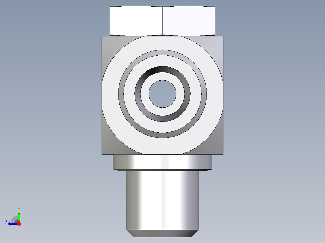 卡套式工业通用硬管接头EO_High_pressure_banjo_tee_TH08SROMDCF右视图