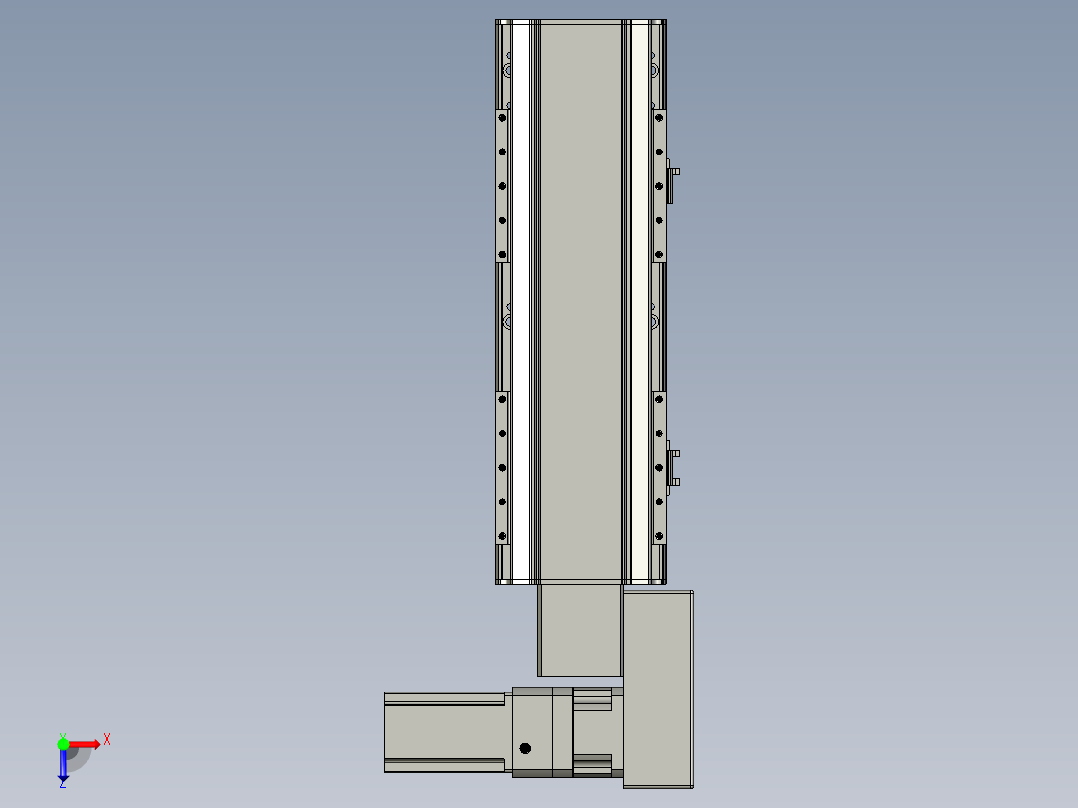 直线模组LHB17-L40-S250-BR设计图纸俯视图