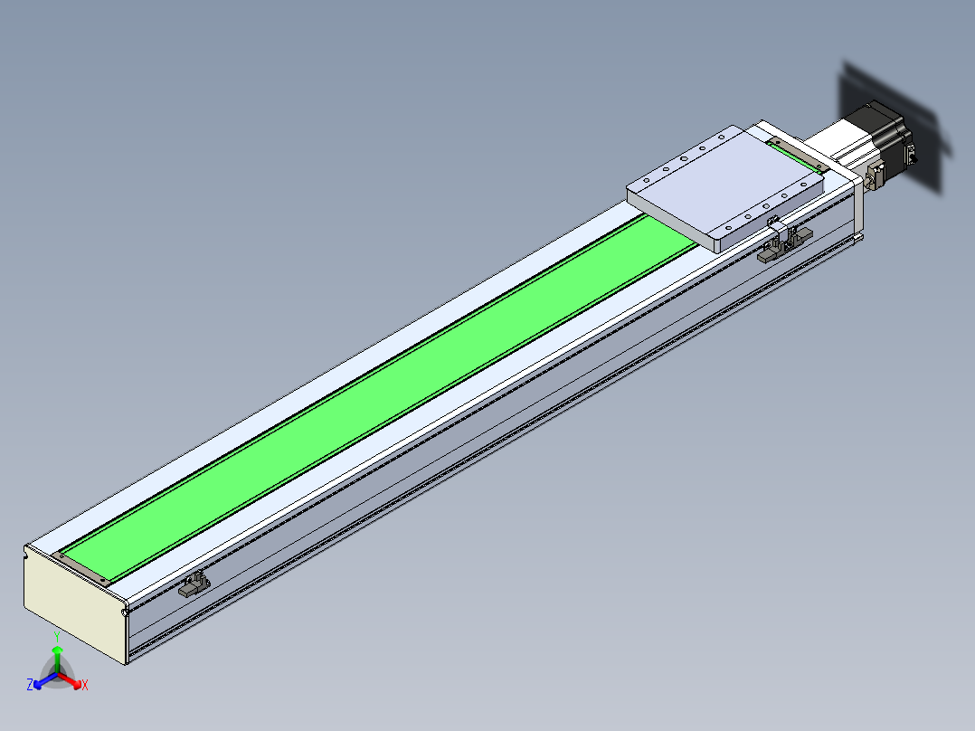 丝杠滑台-全封闭-EC17-Lx-C-S950-BC-P75-D3正等轴测图