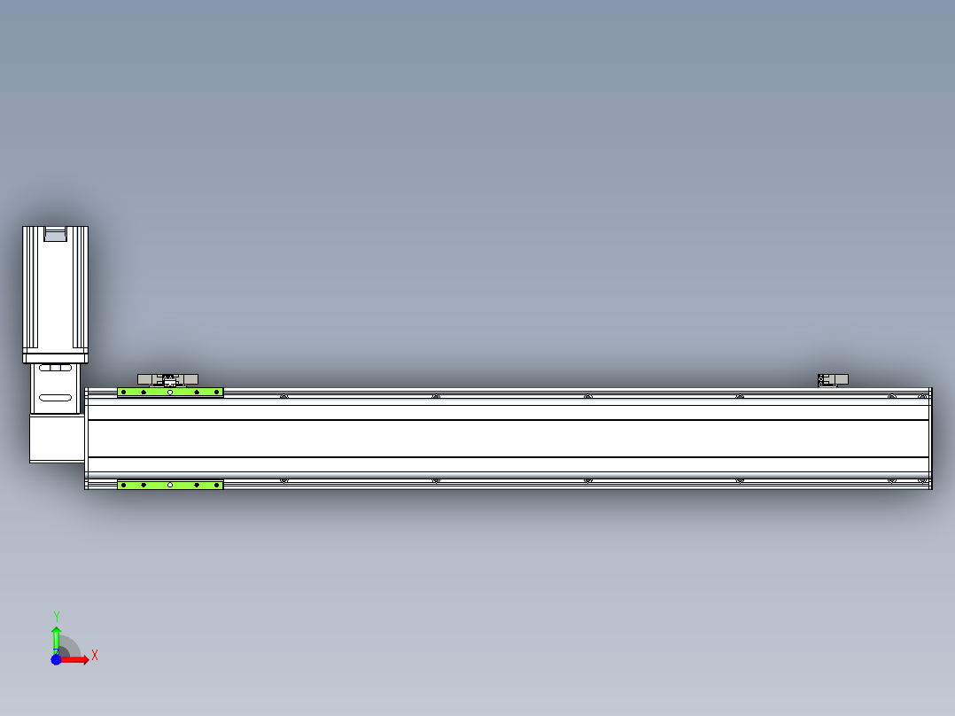 同步带滑台-半封闭B13-L90-S850-R-Z86-D3前视图