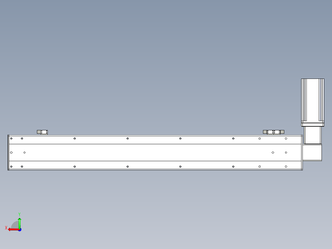 同步带滑台-半封闭B13-L90-S850-R-Z86-D3后视图