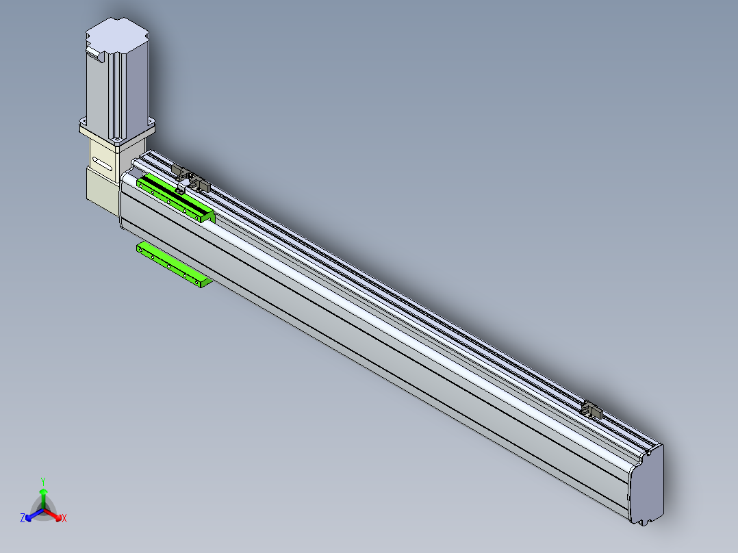 同步带滑台-半封闭B13-L90-S850-R-Z86-D3正等轴测图