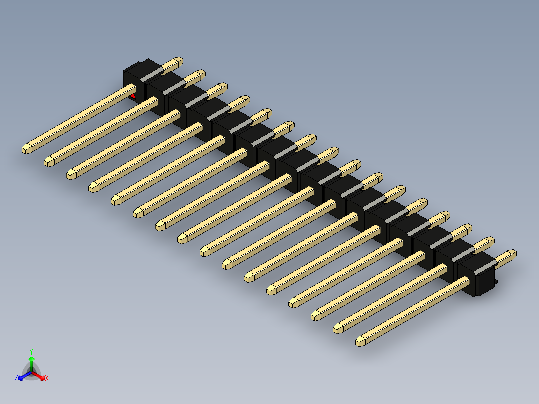 彩色公头100mil（2.54mm）系列-DS1021_black_1x16p_100mil_Type5_rev1.0