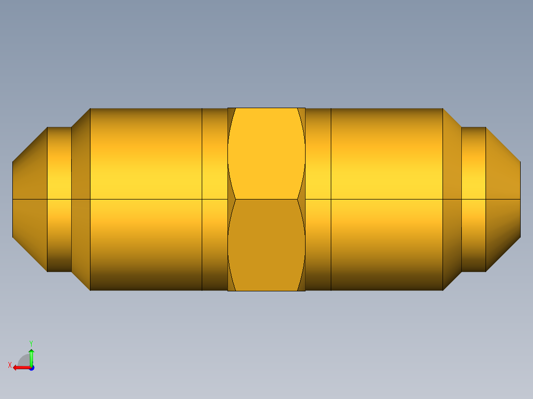 扩口式工业通用硬管接头Union 42F-3后视图