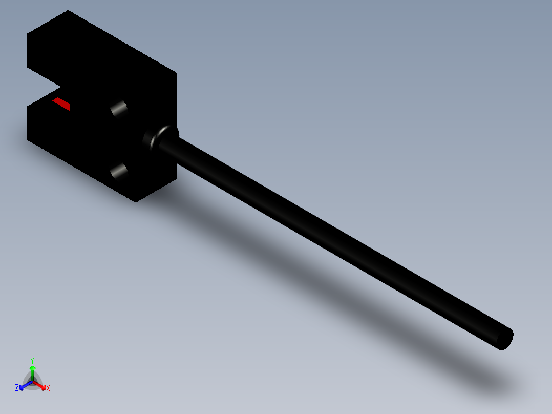 槽型光电传感器LU-U24正等轴测图