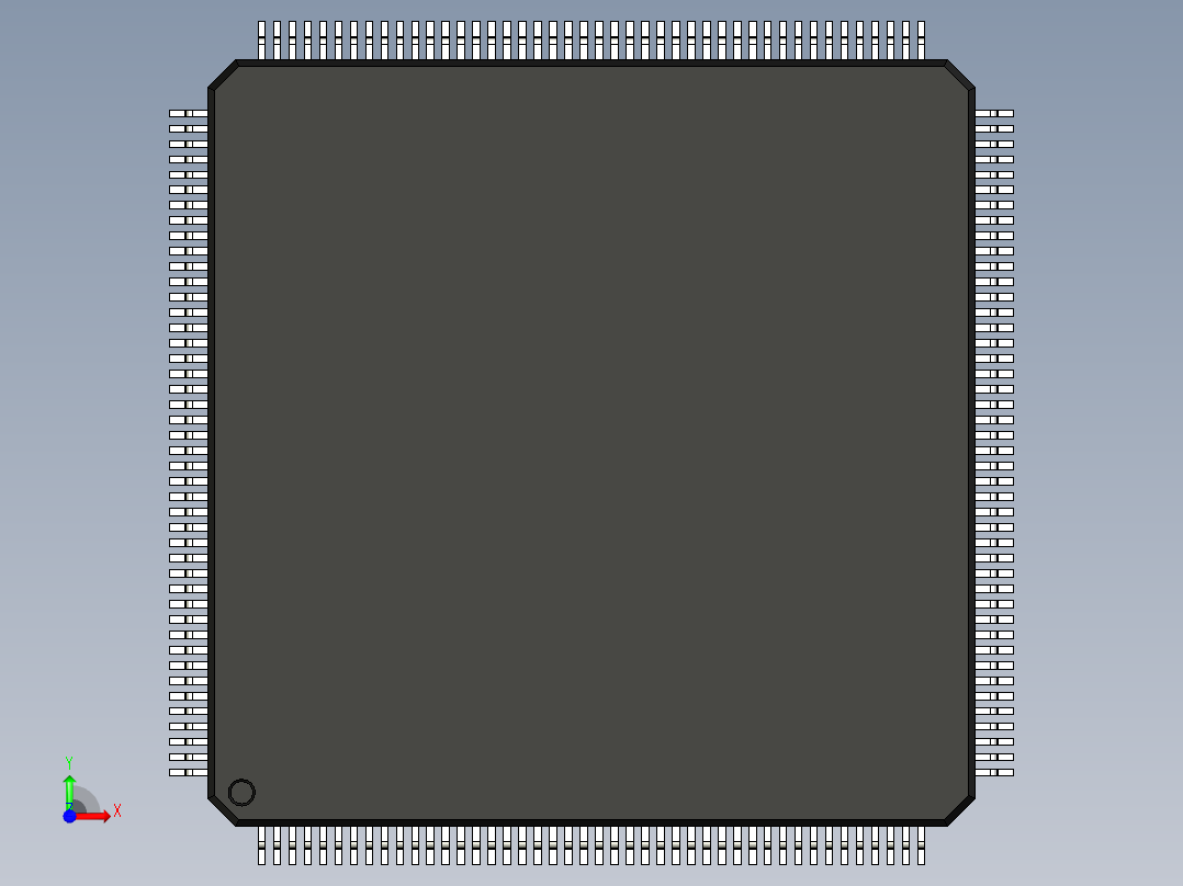 元器件3D封装LQFP176_FPT-176P-M0389前视图