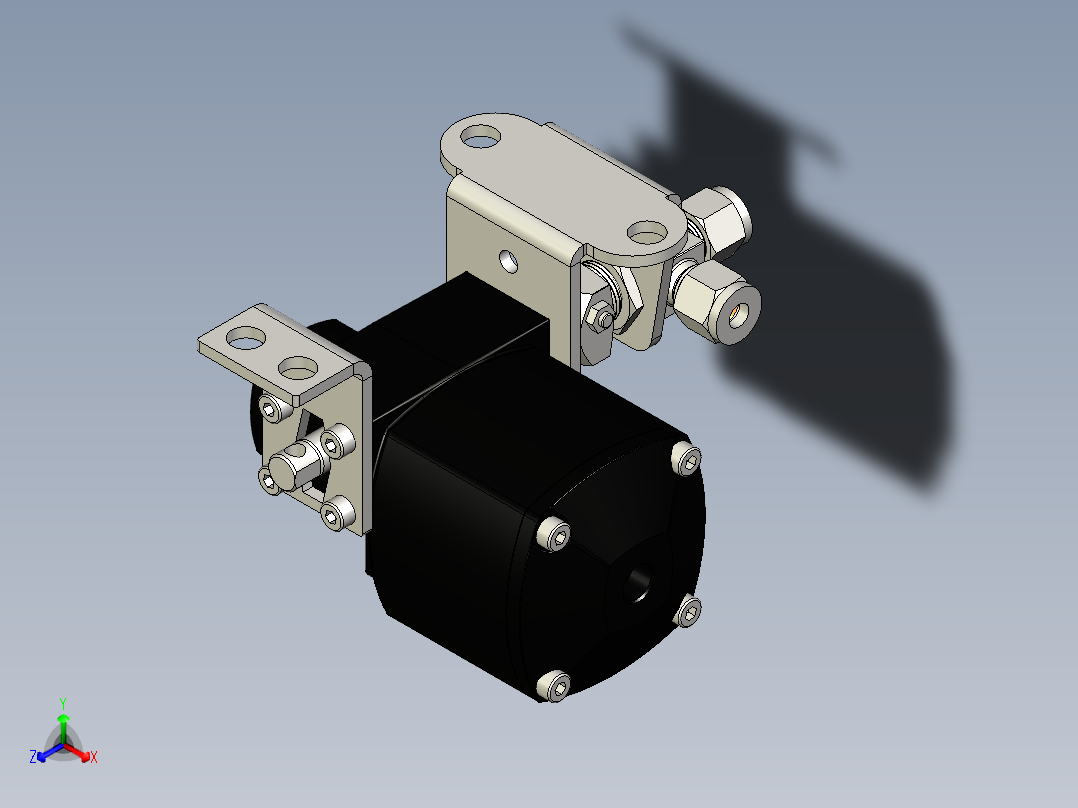不锈钢单片式40G系列三通球阀，0.35 Cv，6 mm管接头